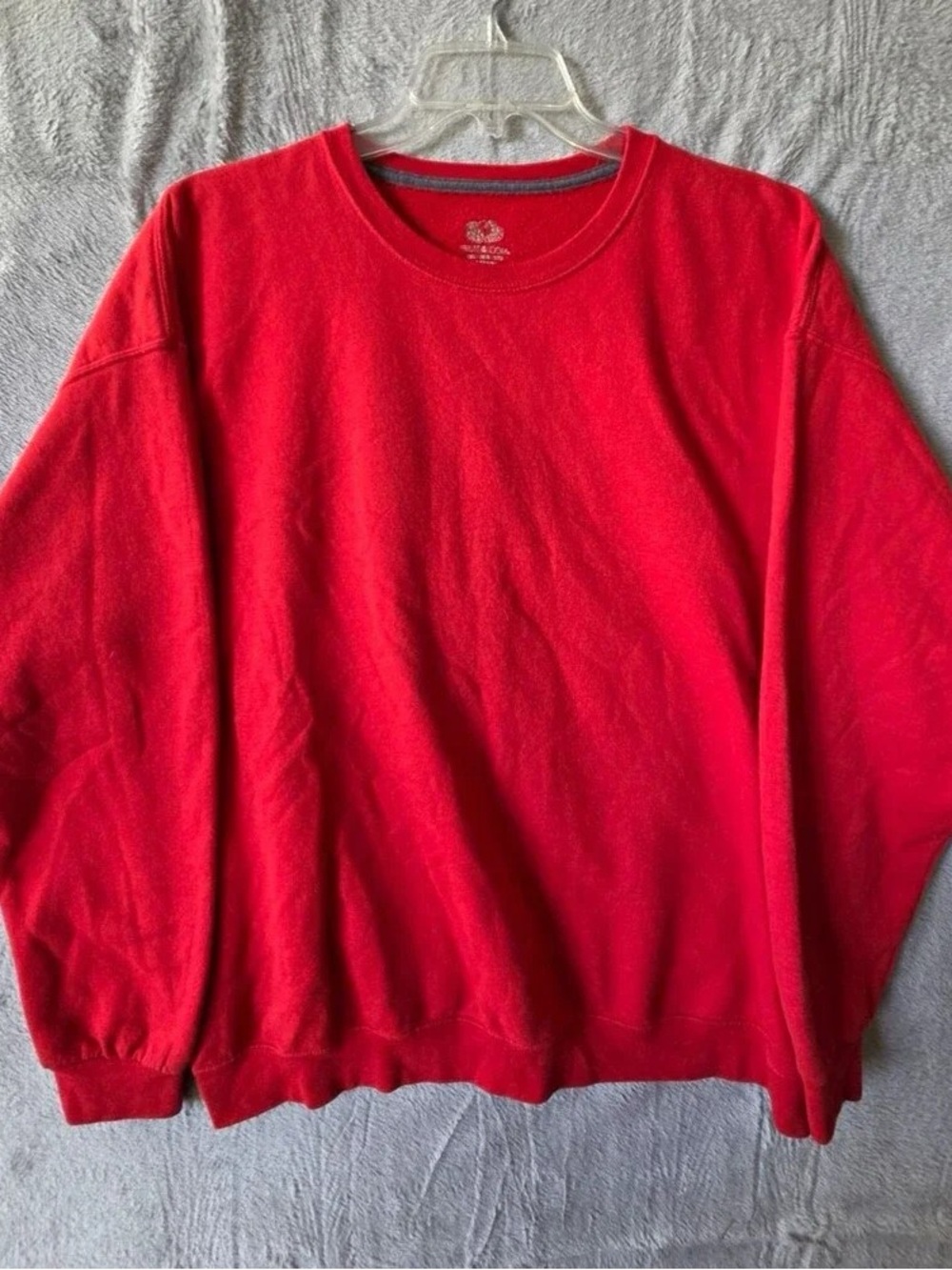 Fruit of the Loom Men's Bright Red Crewneck Sweatshirt